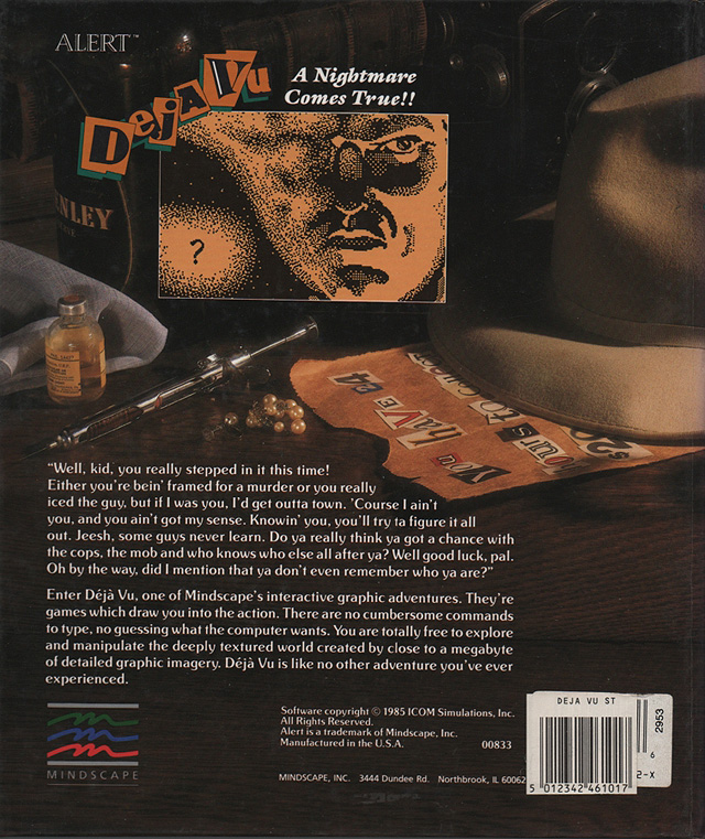 Deja Vu - A Nightmare Comes True! — box-2D-back (EU)