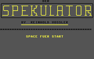Spekulator, Der — sstitle (DE)