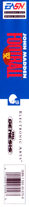 John Madden Football '92 — box-2D-side (US)