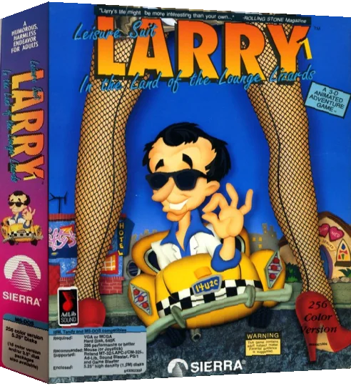 Leisure Suit Larry 1 - In the Land of the Lounge Lizards — box-3D (US)
