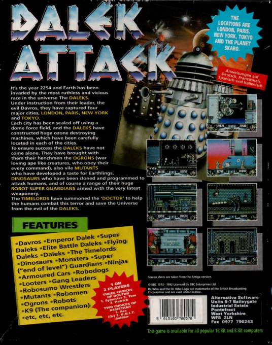 Dalek Attack — box-2D-back (EU)