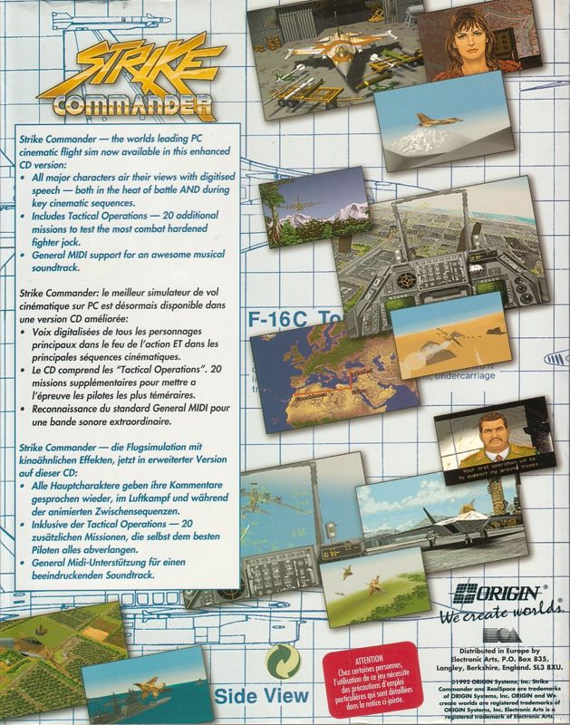 Strike Commander — box-2D-back (EU)