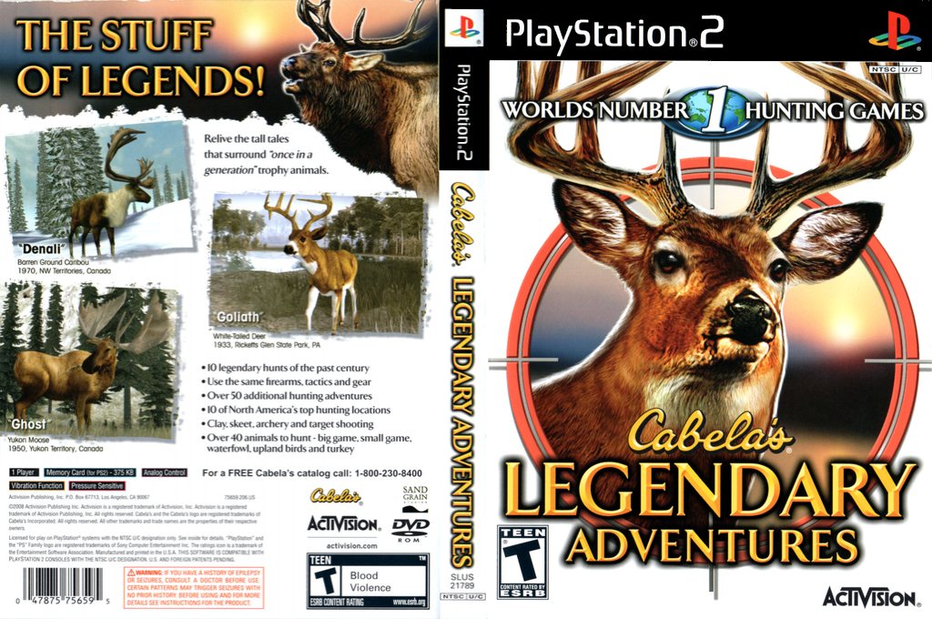 Cabela's Legendary Adventures — box-texture (US)