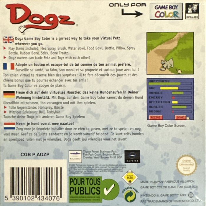 Dogz : Your Virtual Petz Palz — box-2D-back (EU)