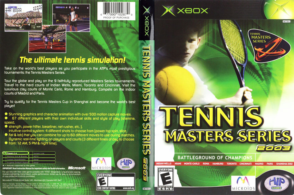 Tennis Masters Series 2003 — box-texture (US)