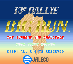 Jaleco Rally - Big Run - The Supreme 4WD Challenge — sstitle (JP)