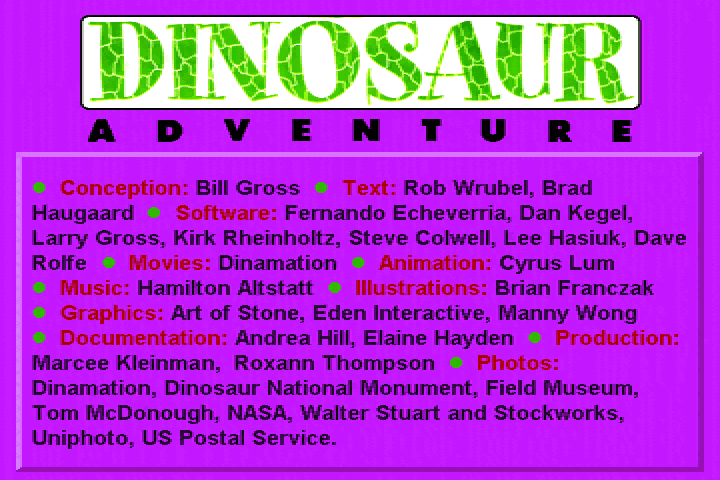 Dinosaur Adventure — sstitle (WOR)