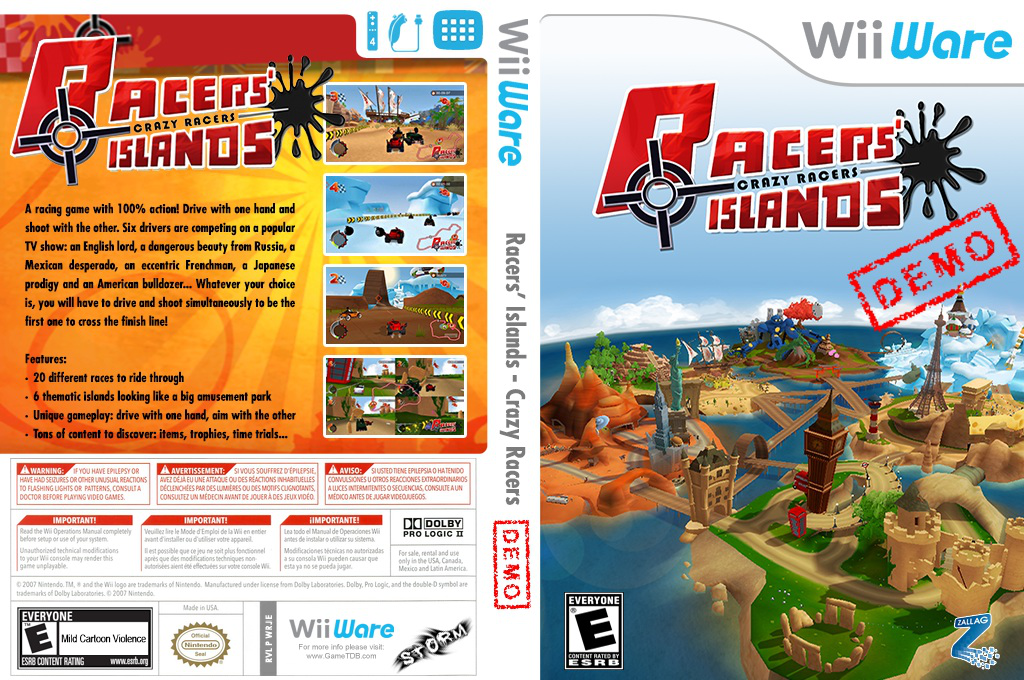Racers' Islands - Crazy Racers — box-texture (US)