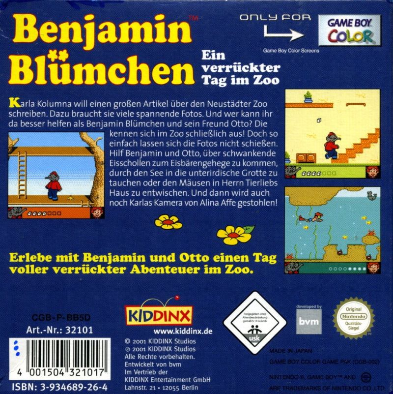 Benjamin Bluemchen - Ein Verrueckter Tag Im Zoo — box-2D-back (DE)