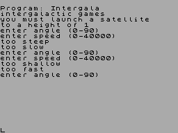Intergalactic Games — ss (WOR)
