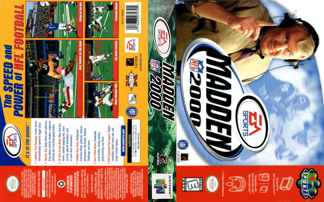 Madden NFL 2000 — box-texture (US)