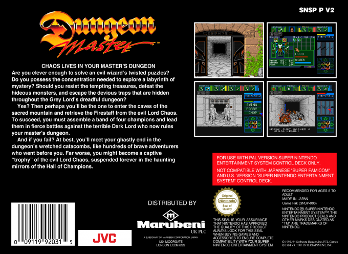 Dungeon Master — box-2D-back (EU)