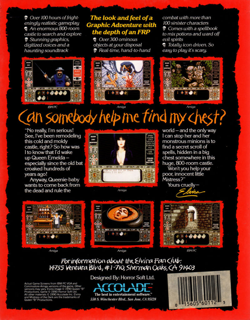 Elvira: Mistress of the Dark — box-2D-back (US)