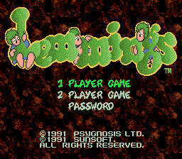 Lemmings — sstitle (JP)