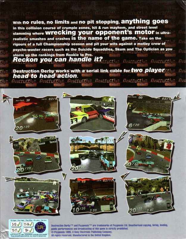 Destruction Derby — box-2D-back (EU)