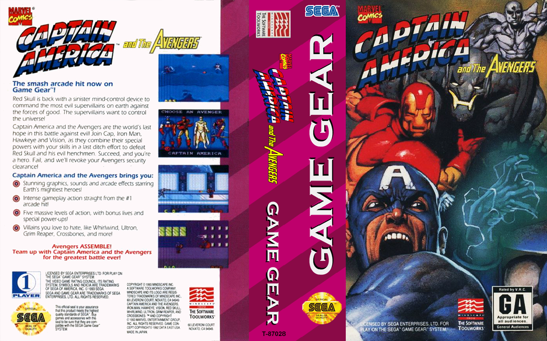 Captain America And The Avengers — box-texture (US)