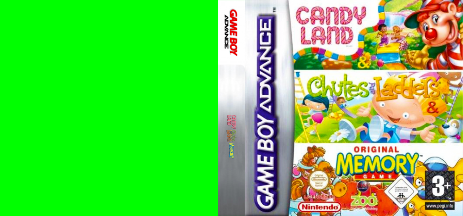 3 Game Pack! - Candy Land + Chutes and Ladders + Original Memory Game — box-texture (EU)