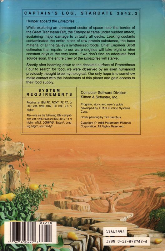 Star Trek - The Promethean Prophecy — box-2D-back (EU)