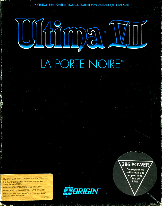 Ultima 7 - The Black Gate — box-2D (FR)