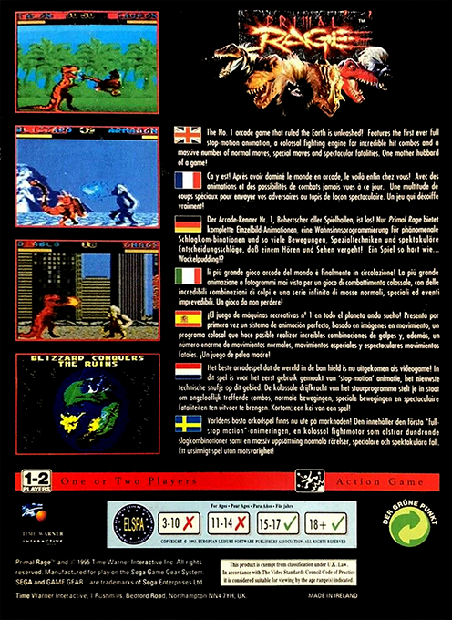 Primal Rage — box-2D-back (EU)