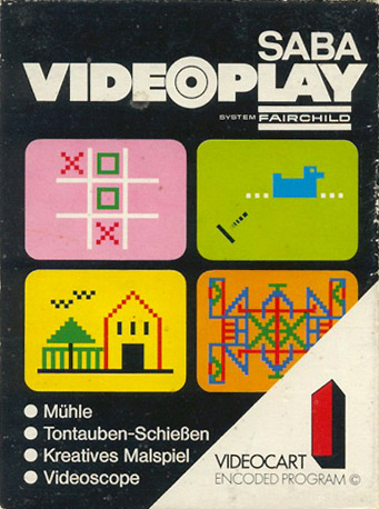Videocart-1 - Tic-tac-toe, Shooting Gallery, Doodle, Quadra-doodle — box-2D (DE)