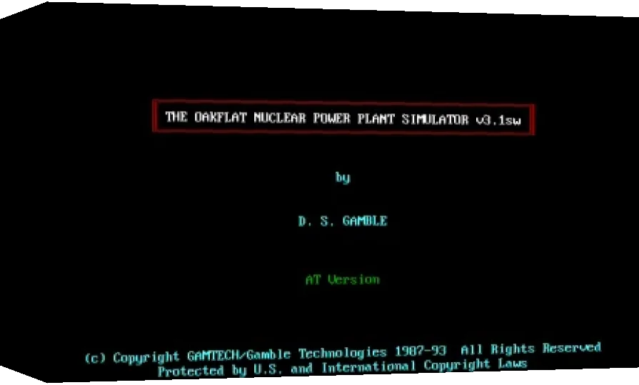 Oakflat Nuclear Power Plant Simulator, The — box-3D (WOR)
