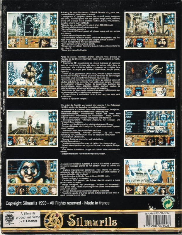 Ishar 2 - Messengers Of Doom — box-2D-back (EU)