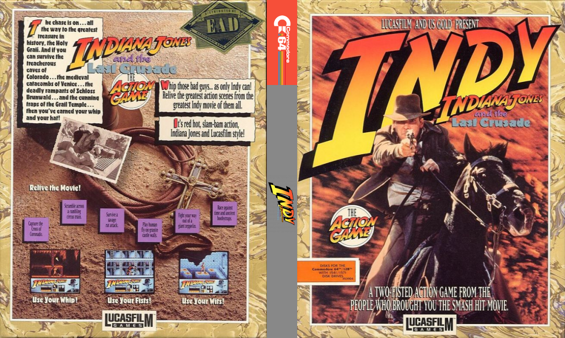 Indiana Jones and the Last Crusade - The Action Game — box-texture (US)