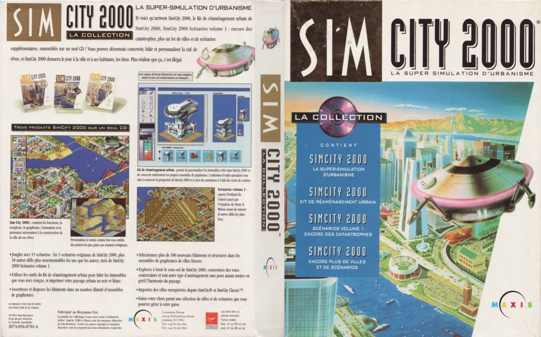 SimCity 2000 — box-texture (FR)