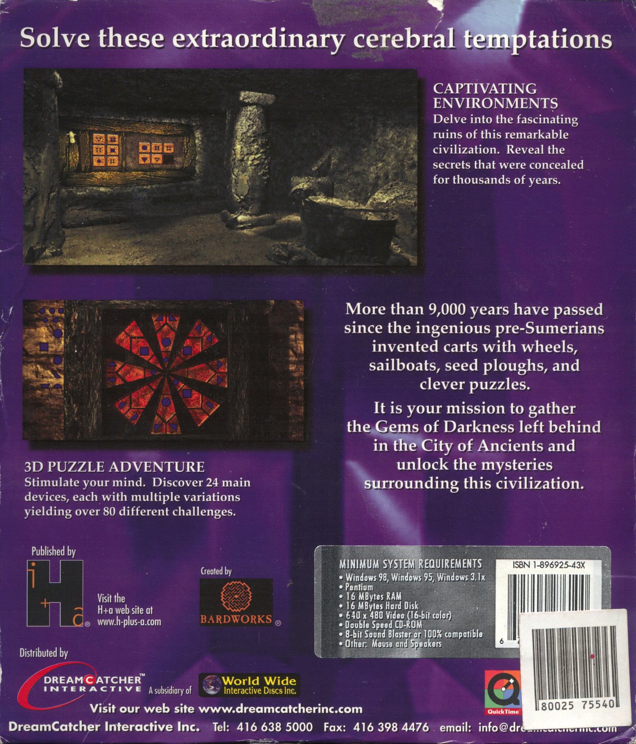 Jewels II: The Ultimate Challenge — box-2D-back (US)