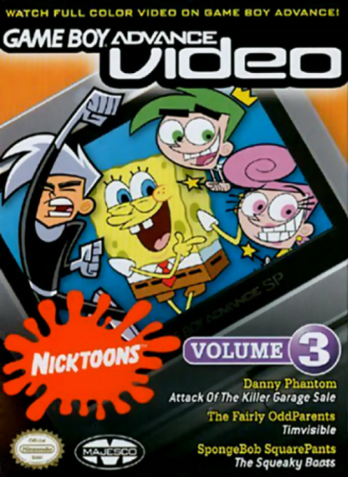 Game Boy Advance Video - Nicktoons - Volume 3 box art