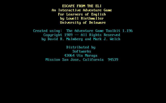 Escape From the Eli box art