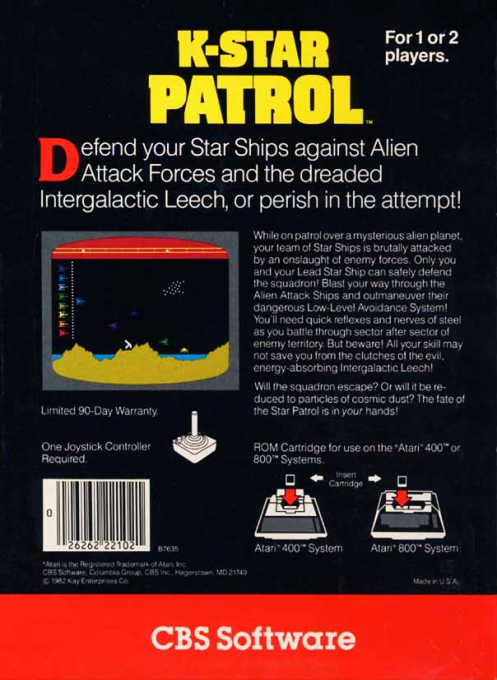 K-star Patrol — box-2D-back (US)