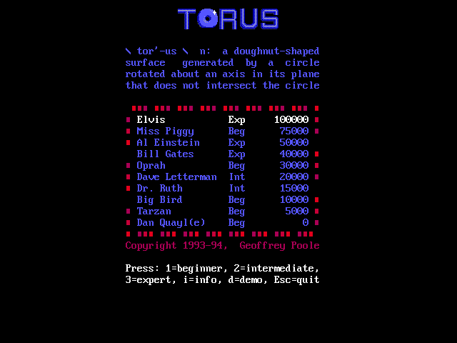 Torus box art