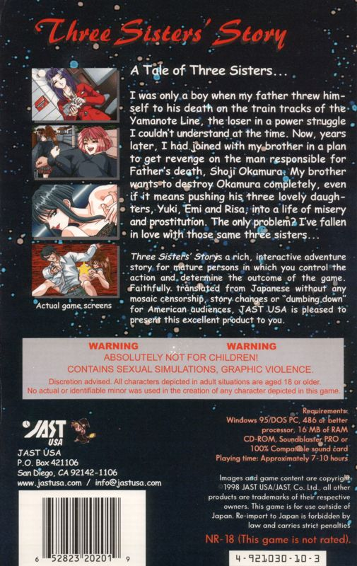 Three Sister's Story — box-2D-back (US)