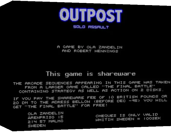 Outpost - Solo Assault — box-3D (WOR)