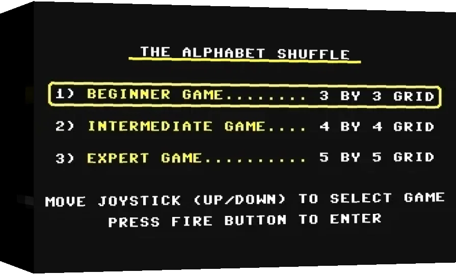 The Alphabet Shuffle — box-3D (WOR)