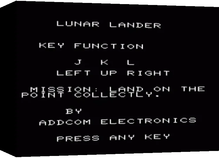 Lunar Lander — box-3D (WOR)