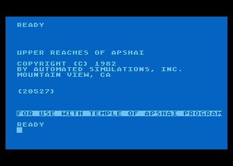 Dunjonquest - Upper Reaches Of Apshai — sstitle (WOR)