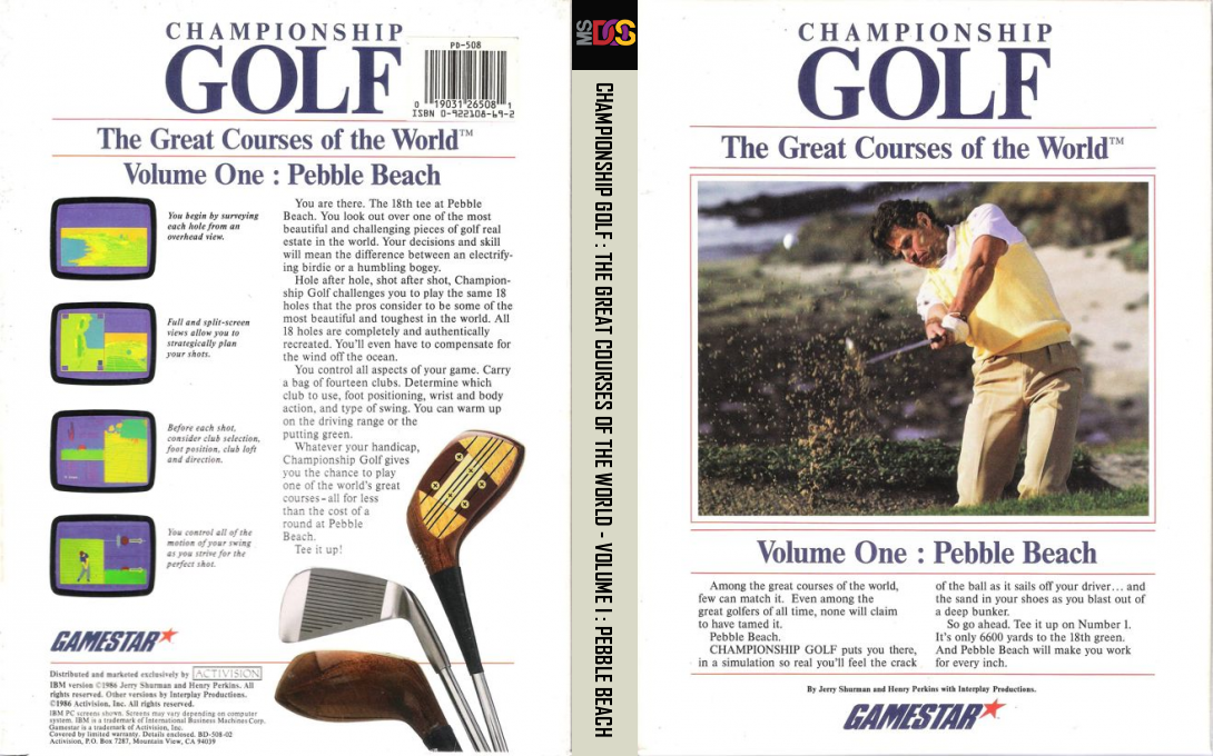 Championship Golf - The Great Courses Of The World - Volume I Pebble Beach — box-texture (US)