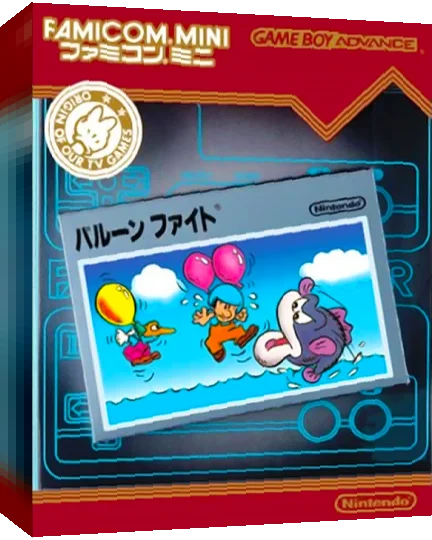 Famicom Mini 13 - Balloon Fight — box-3D (JP)