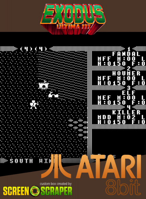Ultima 3 - Exodus — box-2D (SS)