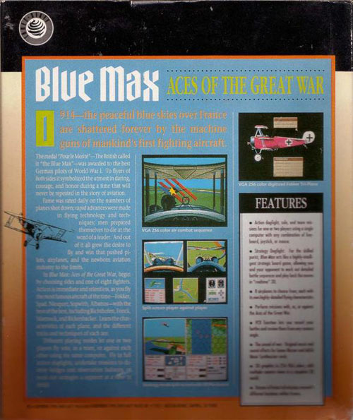 Blue Max - Aces Of The Great War — box-2D-back (EU)