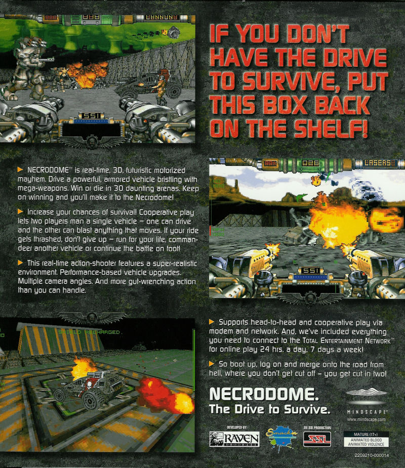 Necrodome — box-2D-back (US)