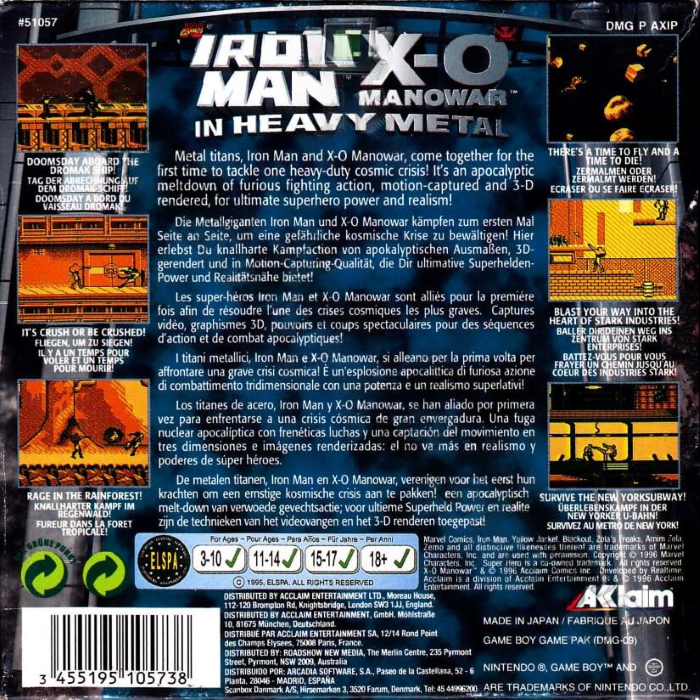 Iron Man - X-O Manowar in Heavy Metal — box-2D-back (EU)