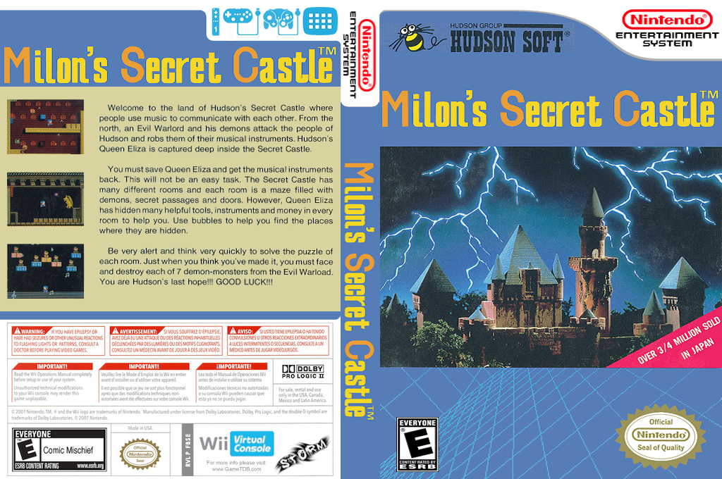 Milon's Secret Castle — box-texture (US)