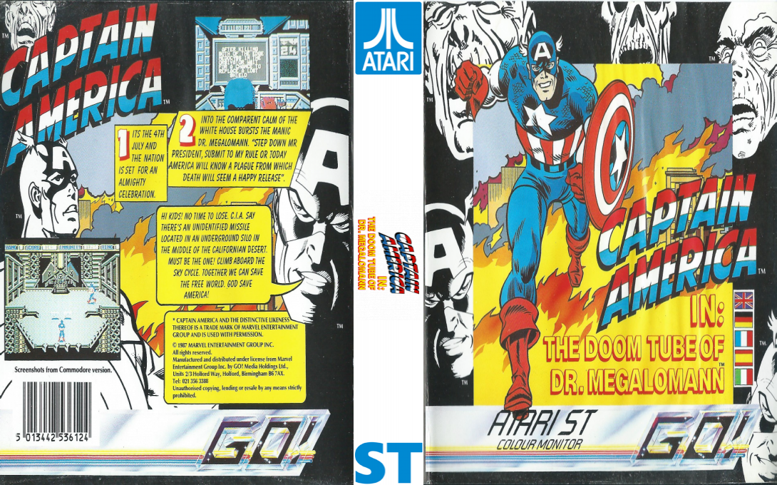 Captain America In - The Doom Tube Of Dr. Megalomann — box-texture (EU)
