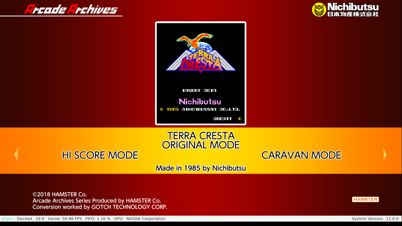 Arcade Archives Terra Cresta — sstitle (WOR)