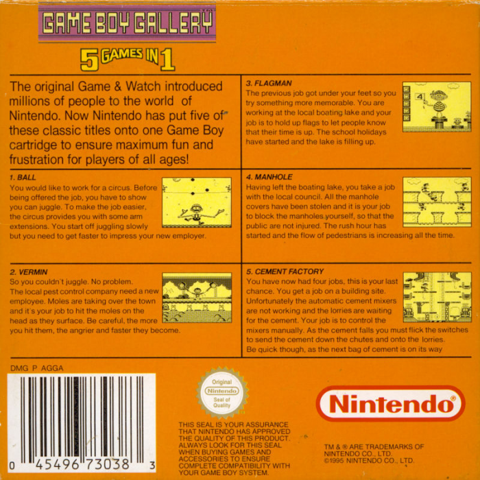 Game Boy Gallery - 5 Games In One — box-2D-back (AU)