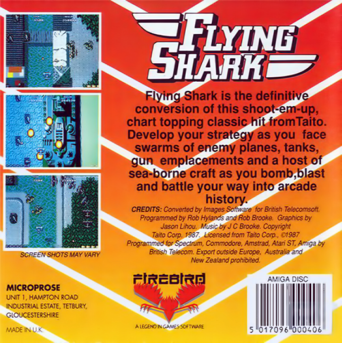 Flying Shark — box-2D-back (EU)